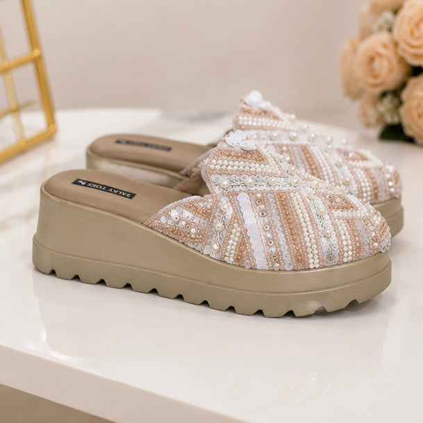 Handwork comfy st-7 mules