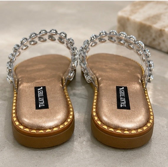 Handmade studded flats