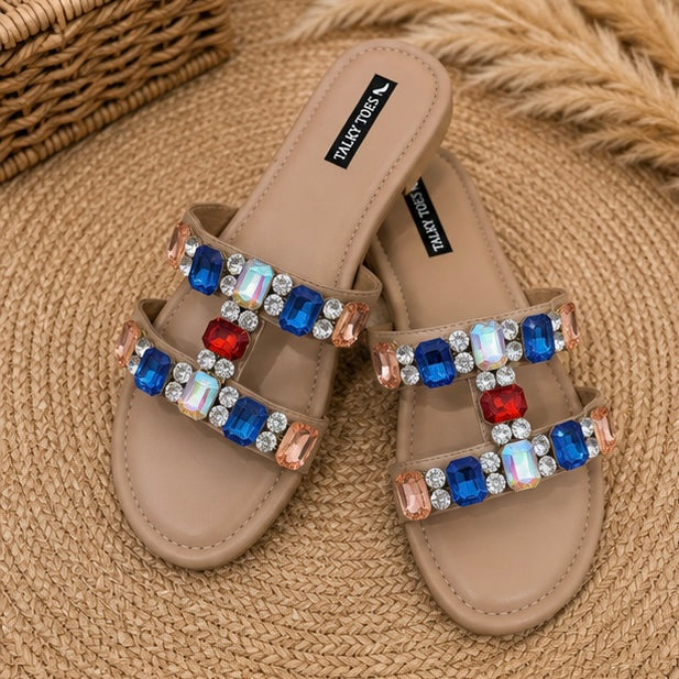 Embellished H multi flats