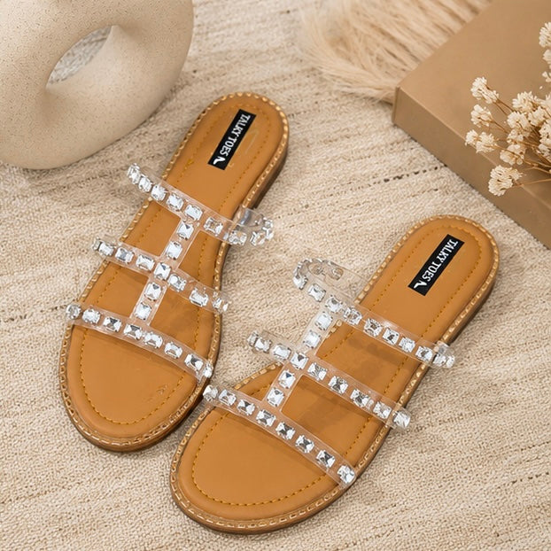Crystal embellished flats