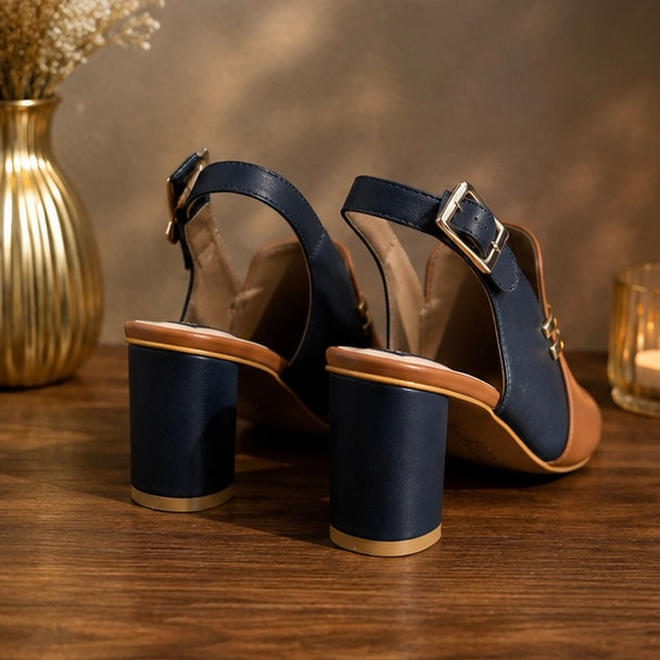 Aurelia Two-Tone Block Heels