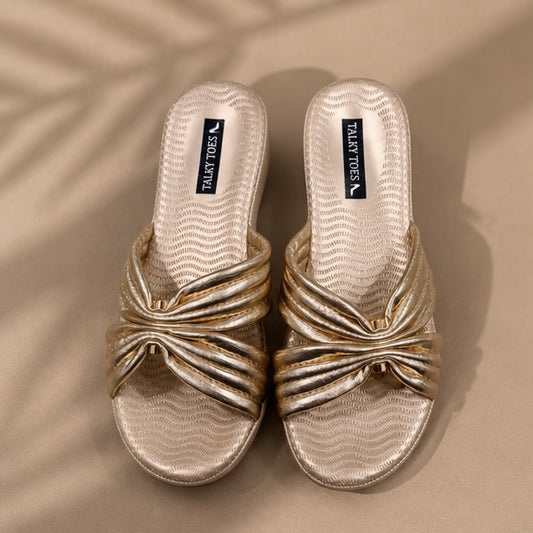 Ameera gold cloud comfort Low Wedges