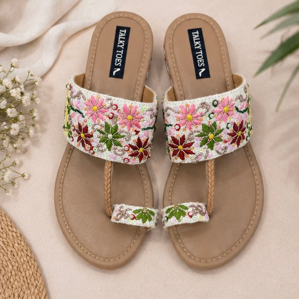 Hand embroidered kolhapuri