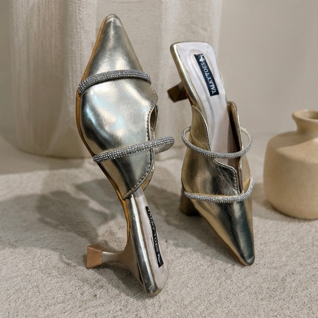 Ponted GLD fl heels