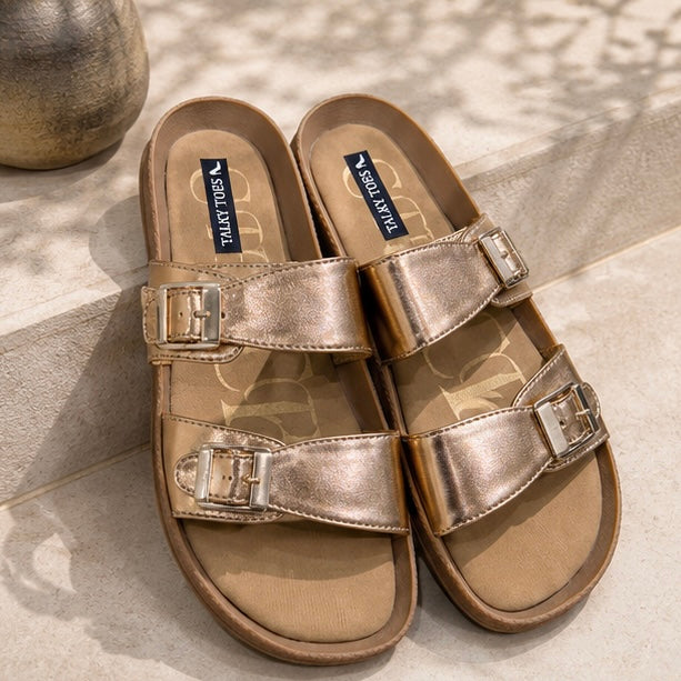 Celeste Double-Buckle flats