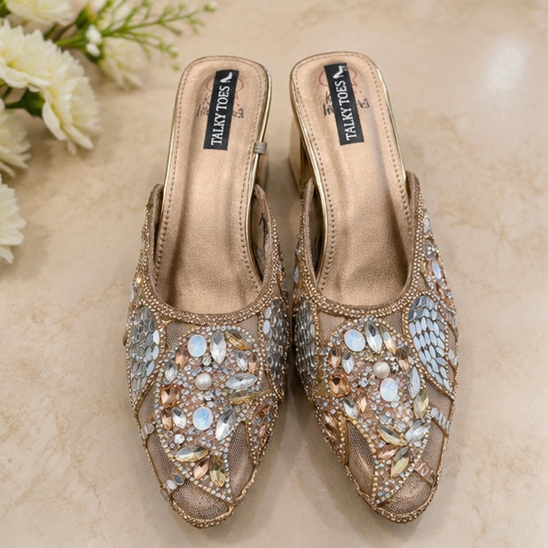 Handmade net-x mules