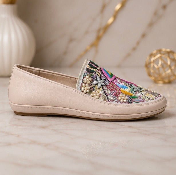 Hand embroidered espadrilles