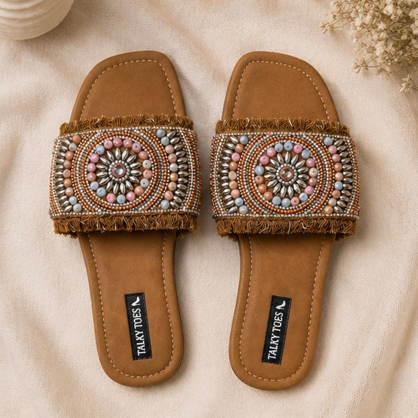 Denim comfy chic flats
