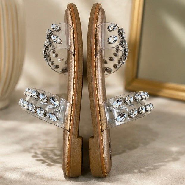Handmade studded flats