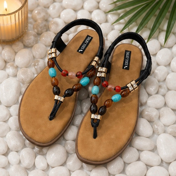 Designer stone sandals | flats