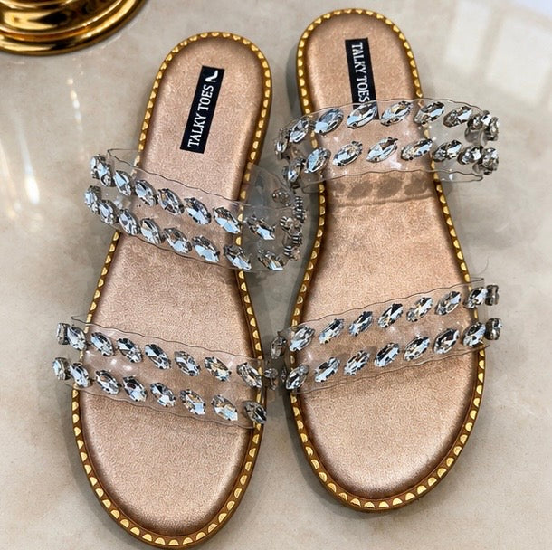 Handmade studded flats