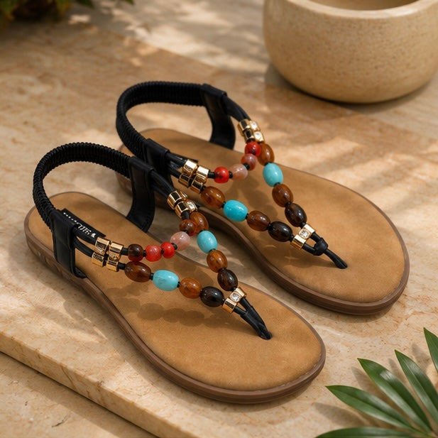 Designer stone sandals | flats