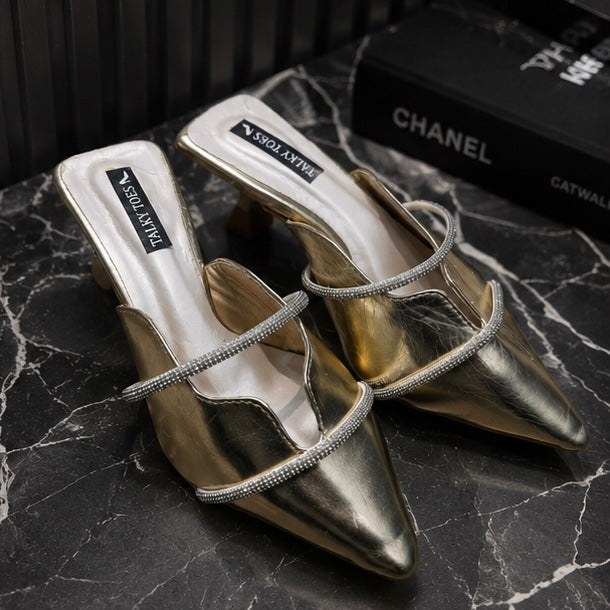 Ponted GLD fl heels