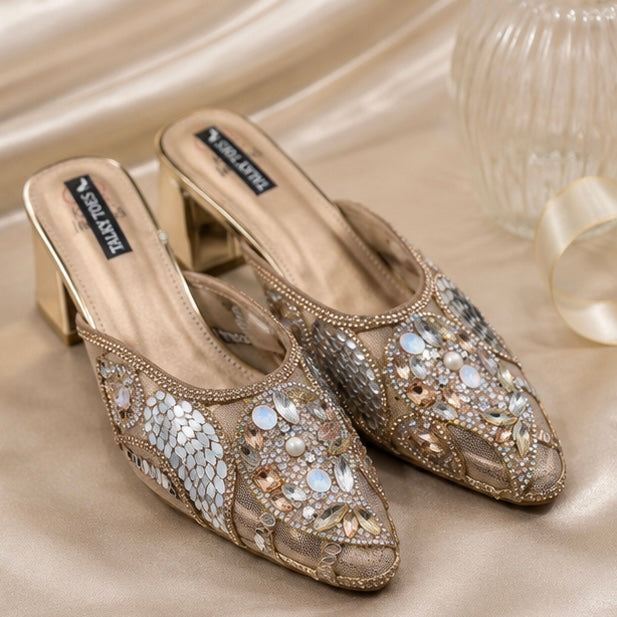 Handmade net-x mules