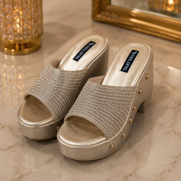 Fancy gold-9x wedges