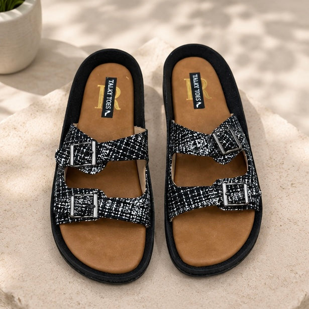Dr sole double buckle flats