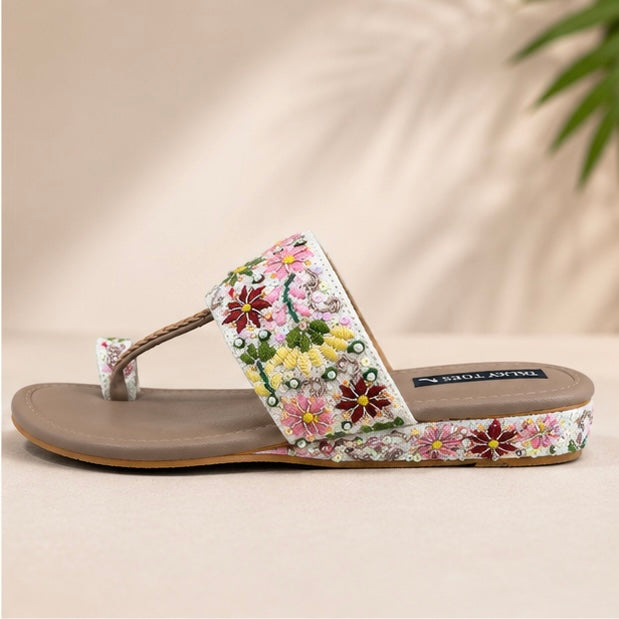 Hand embroidered kolhapuri
