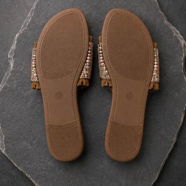 Denim comfy chic flats