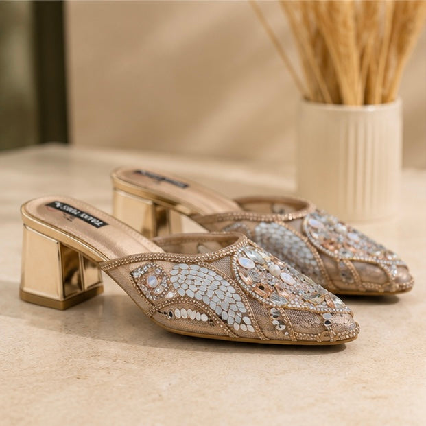 Handmade net-x mules