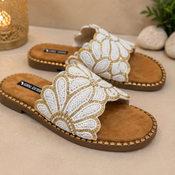 Celeste roselle Pearl Flats