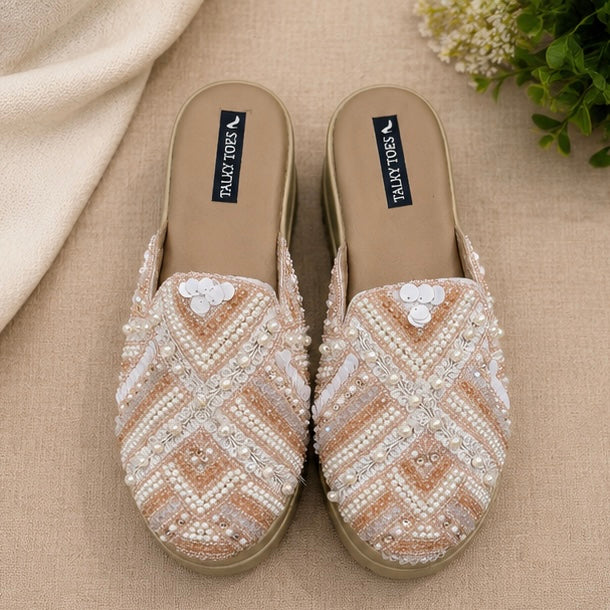 Handwork comfy st-7 mules