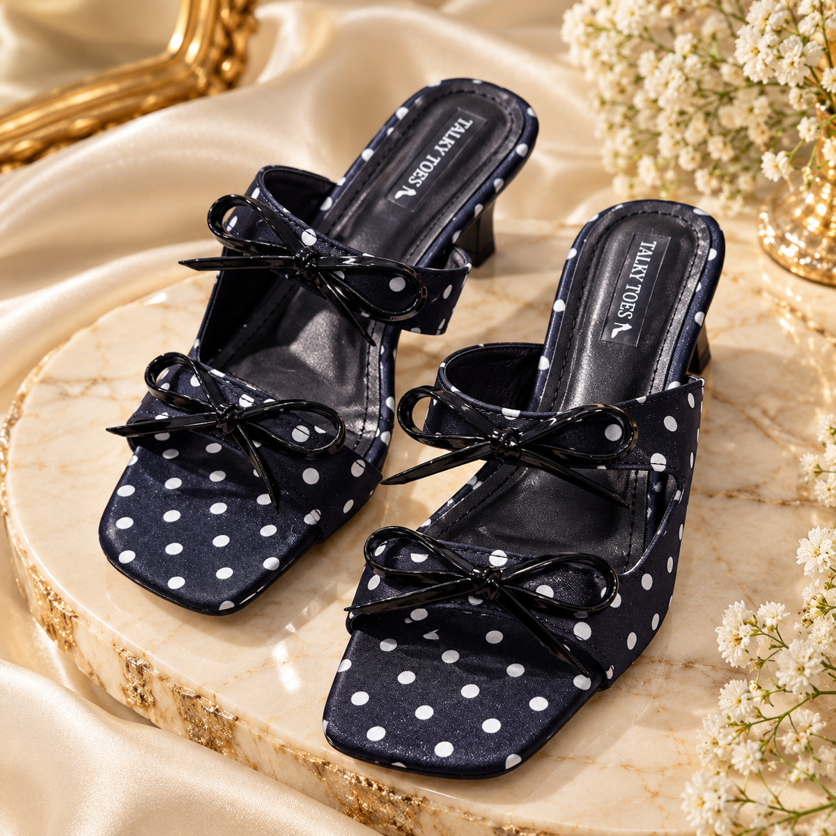 Polagart Polka dot kitten heels