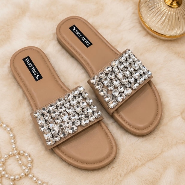 Handmade embellished flats