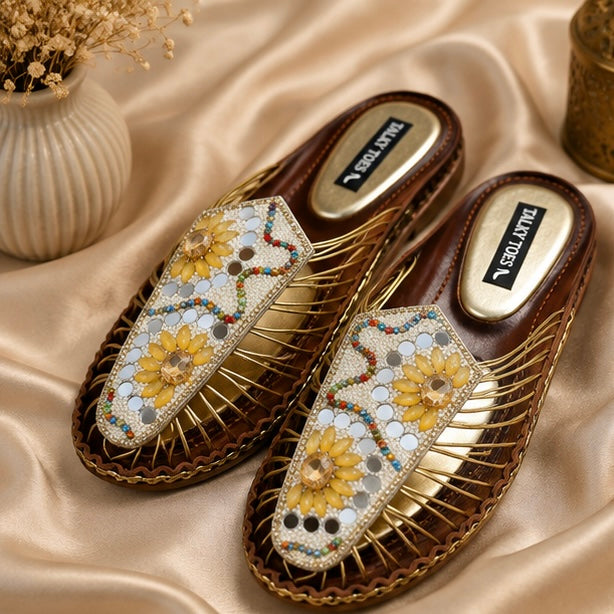 Azara spiral flats mules