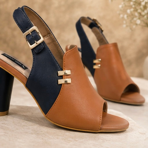 Aurelia Two-Tone Block Heels