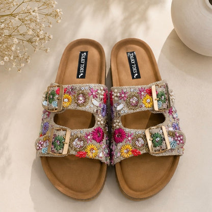 Ameera Double-Buckle flats