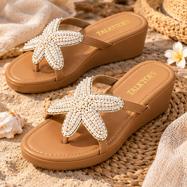 Pearl Starfish Wedges - Talkytoes