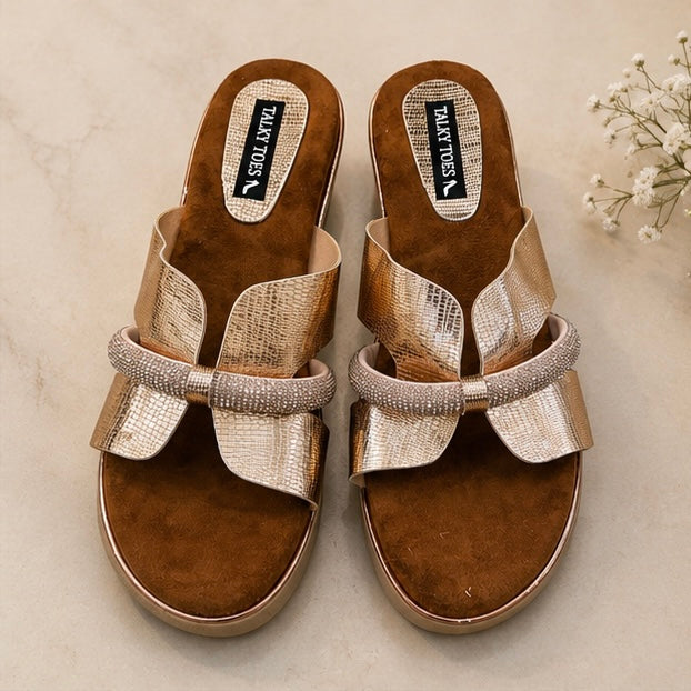 Seraphina gold wedges