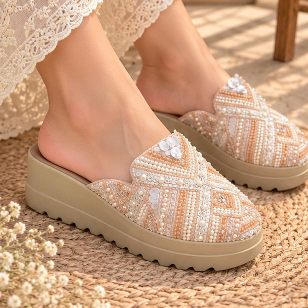 Handwork Comfort Mules — Signature