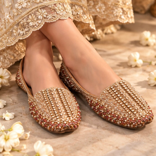 Zafeena kundan Loafer Jutti