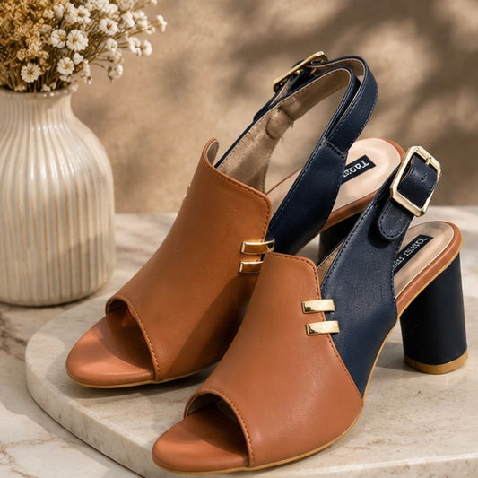 Aurelia Two-Tone Block Heels