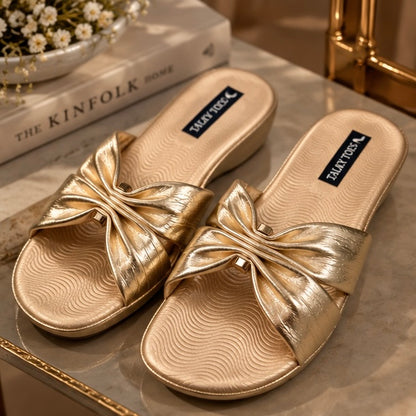 Ameera Gold Cloud Wedges