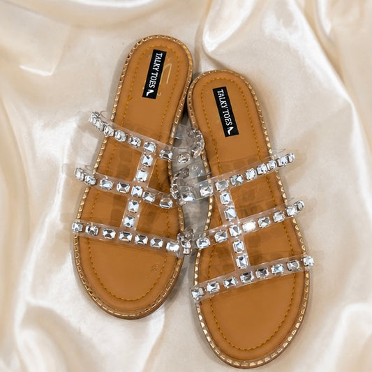 Crystal embellished flats