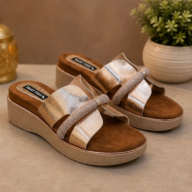 Seraphina gold wedges