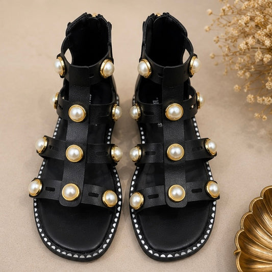 Handmade gladiators flats