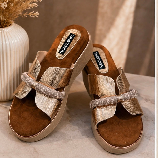 Seraphina gold wedges