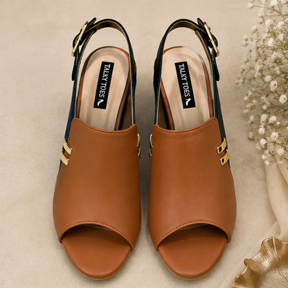 Aurelia Two-Tone Block Heels