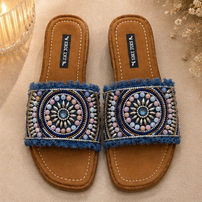 Denim Comfort Flats — Signature