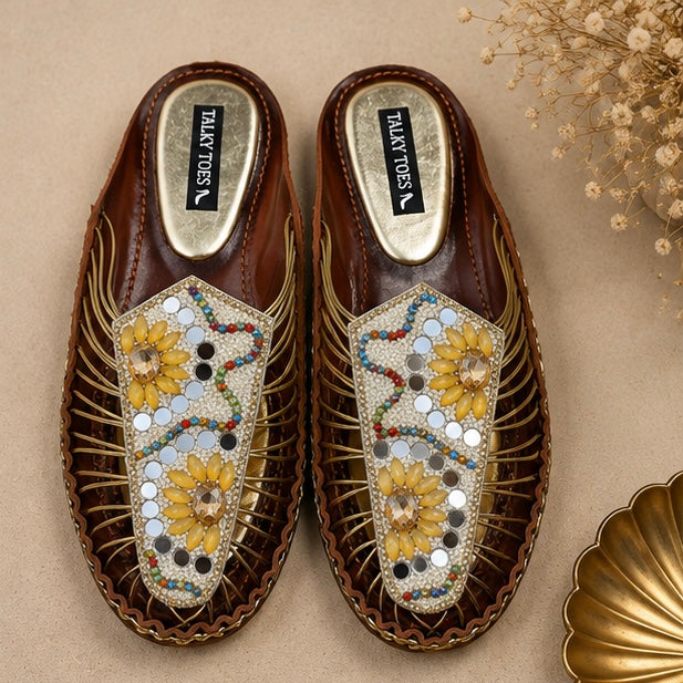 Azara spiral flats mules